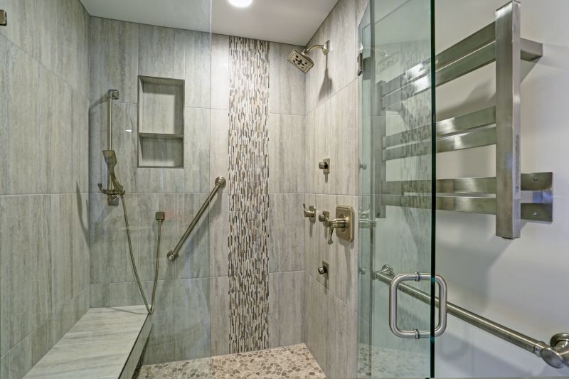 Open Shower with Minimalist Fixtures