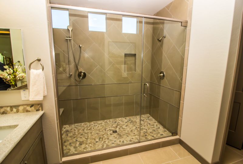 Modern Shower with Glass Doors